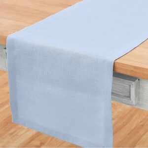 Light blue table runner 90”x14”